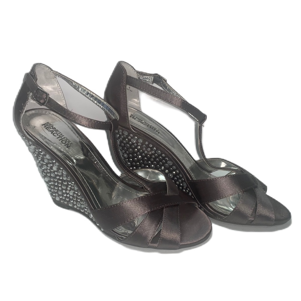 Kenneth Cole Reaction Pewter Gray Sparkle Dove Heels US Women’s Size 8